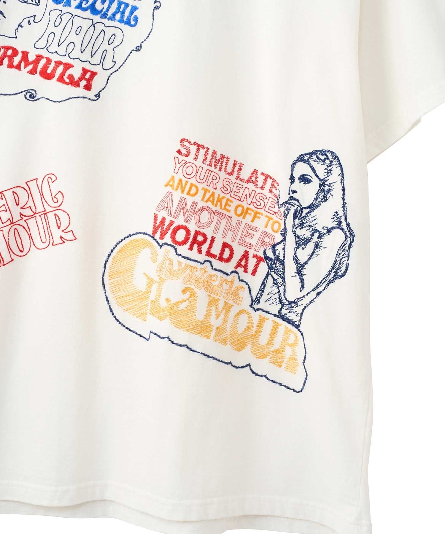 HYSTERIC SCRATCH Embroidery T-Shirt