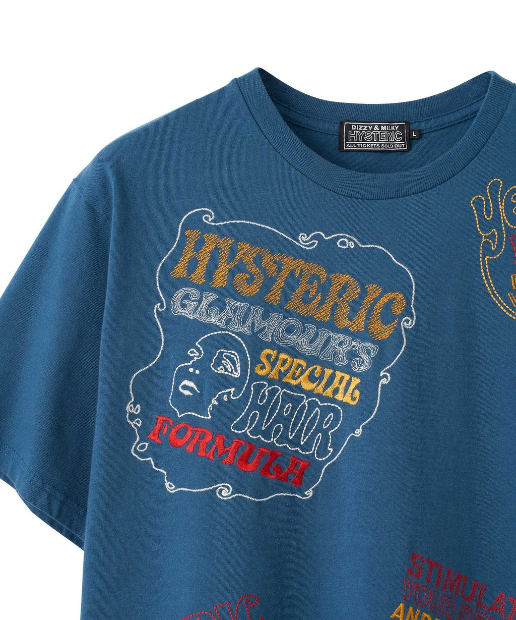 HYSTERIC SCRATCH Embroidery T-Shirt