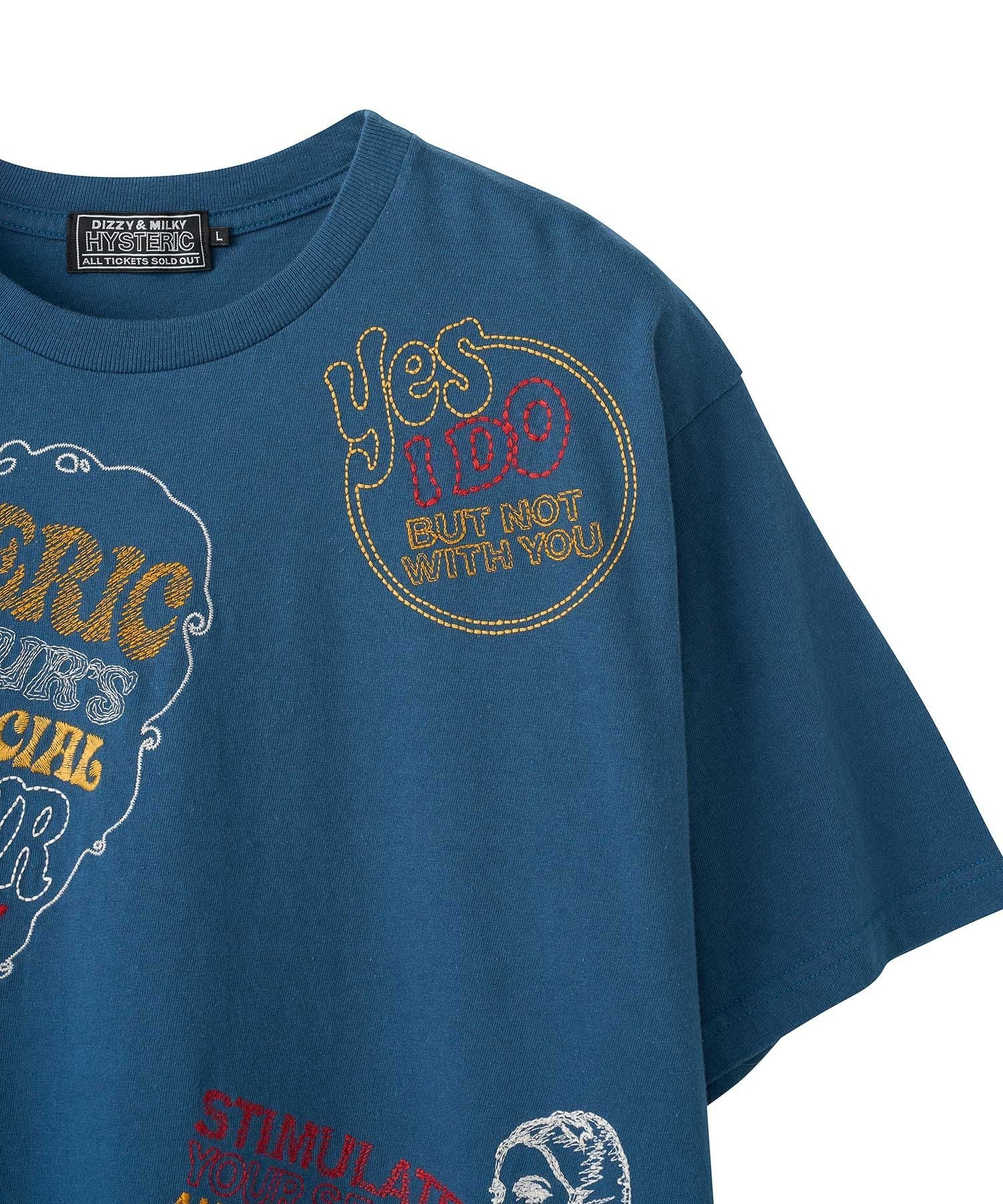HYSTERIC SCRATCH Embroidery T-Shirt