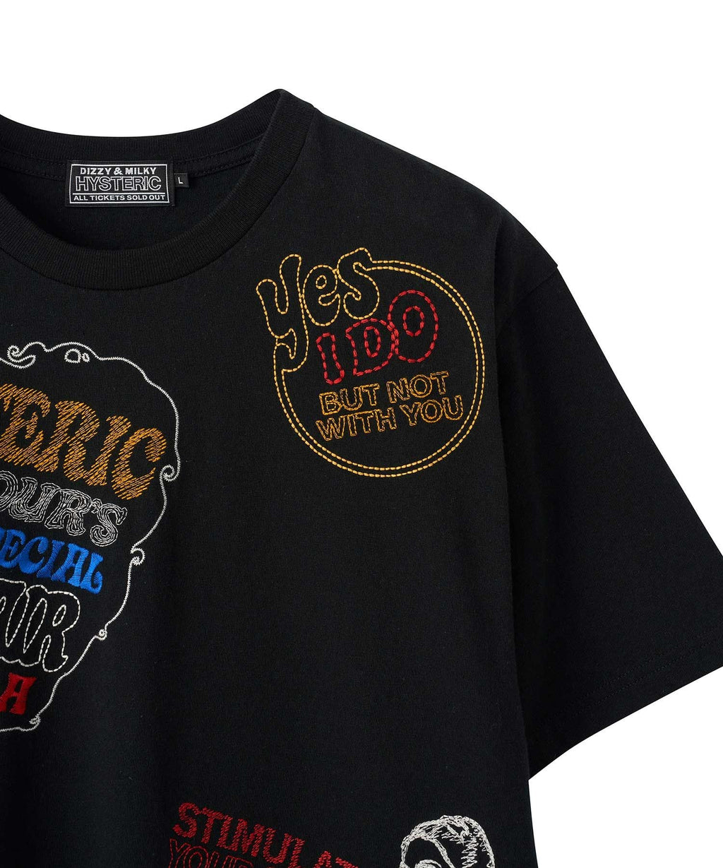 HYSTERIC SCRATCH Embroidery T-Shirt