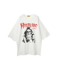HYSTERIC WOMAN HALF SKULL CAT Oversized Dress - White