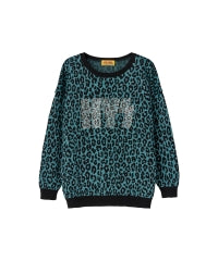 HG LEOPARD Pattern Jacquard Pullover