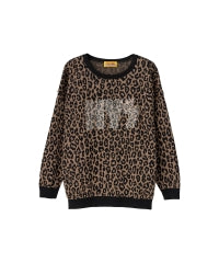 HG LEOPARD Pattern Jacquard Pullover