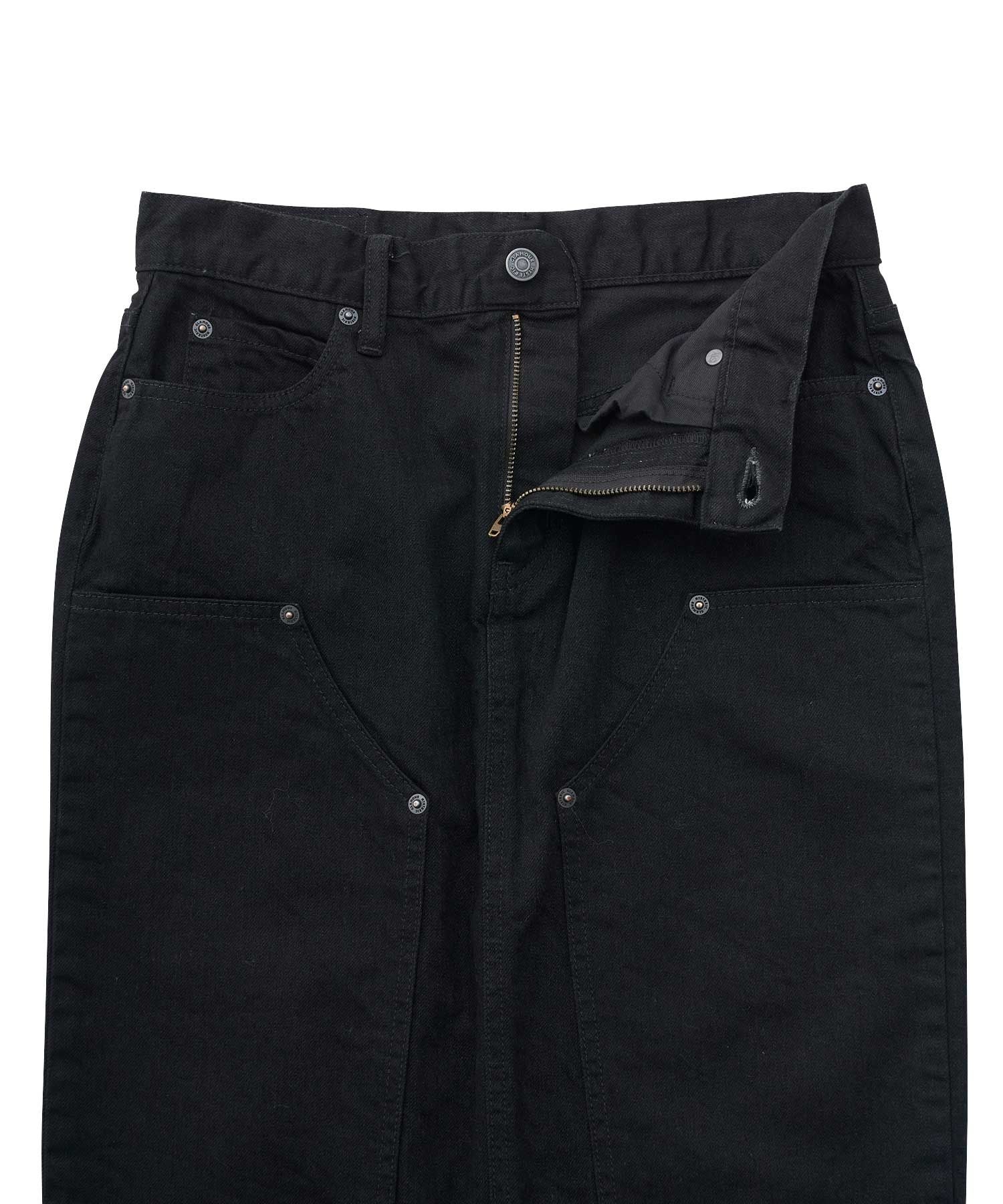 Double Knee Denim Skirt