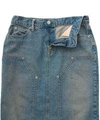 Double Knee Denim Skirt