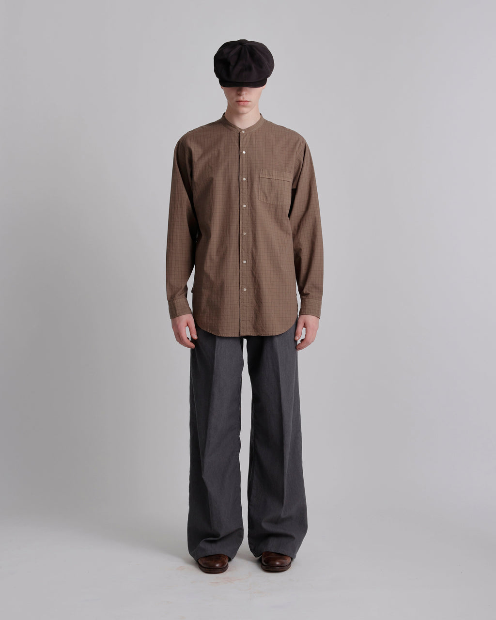 LOT.104 BAND COLLAR SHIRT