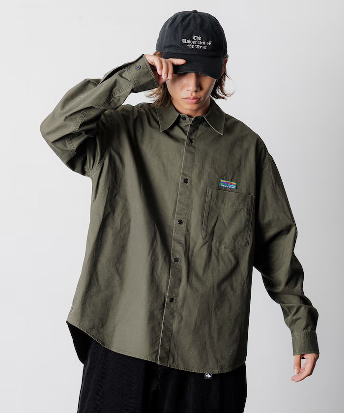 Relax Fit Relaxed Fit Garment Dyed Regular Collar Shirt [Limited Edition]