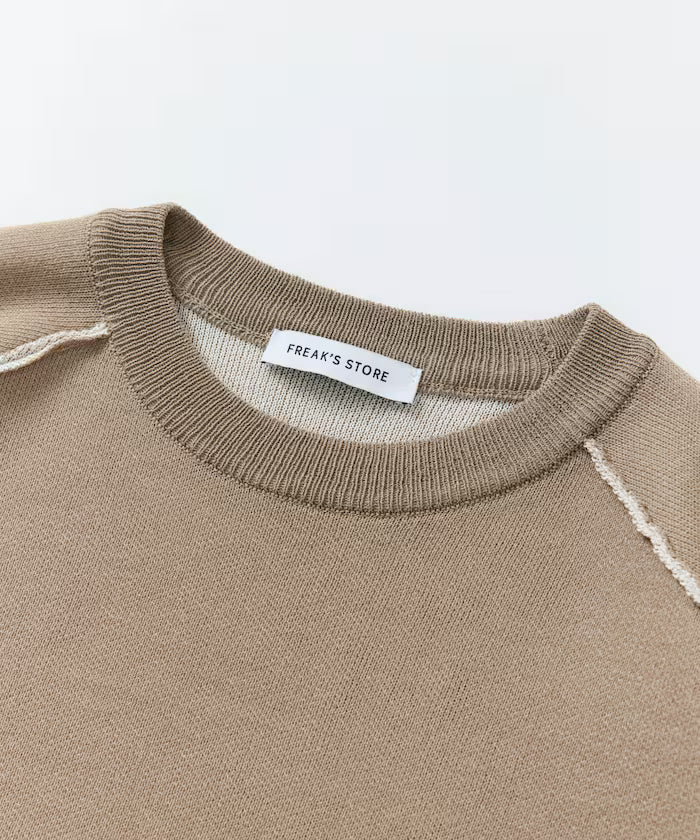 Cool Touch W Face Color Block Crew Neck Knit