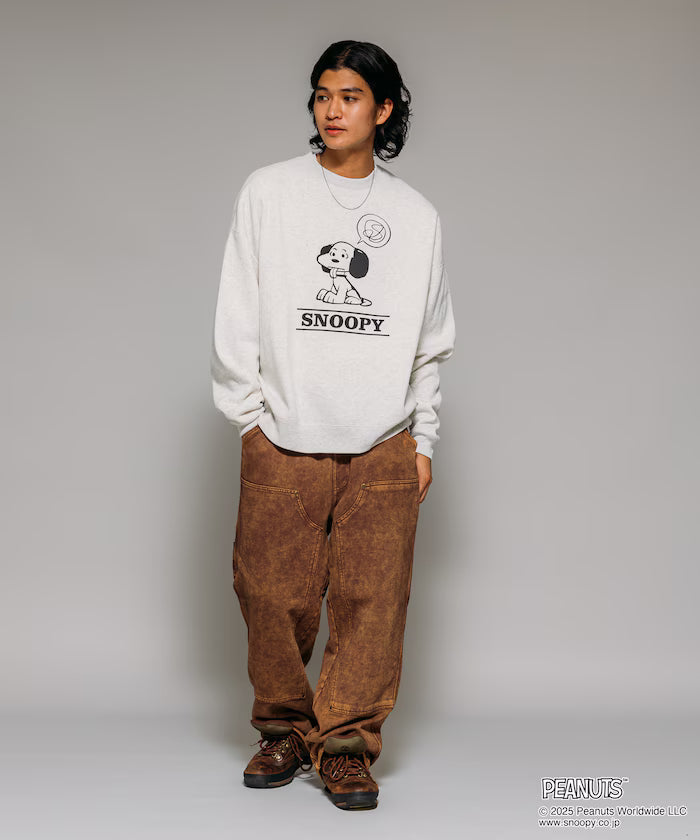 PEANUTS/Peanuts Exclusive Front Print Crew Neck Sweat/Shibe 【Limited Edition】