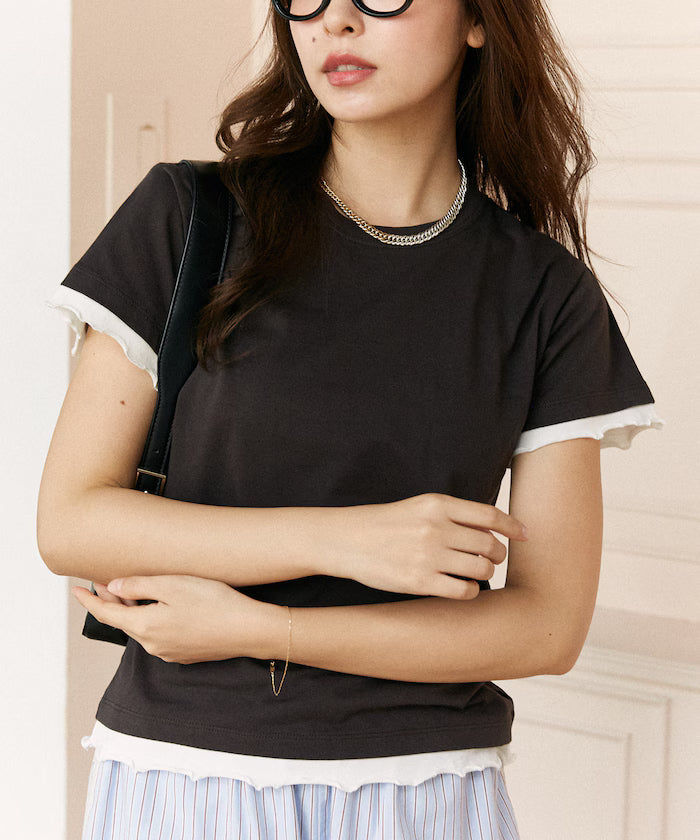 Layered Melrose T-Shirt Limited Release - Charcoal Gray