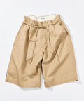Cotton Linen 2 Tuck Chino Shorts - beige