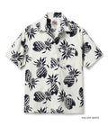 DUKE KAHANAMOKU COTTON HAWAIIAN SHIRT “DUKE'S PINEAPPLE” - OFF WHITE