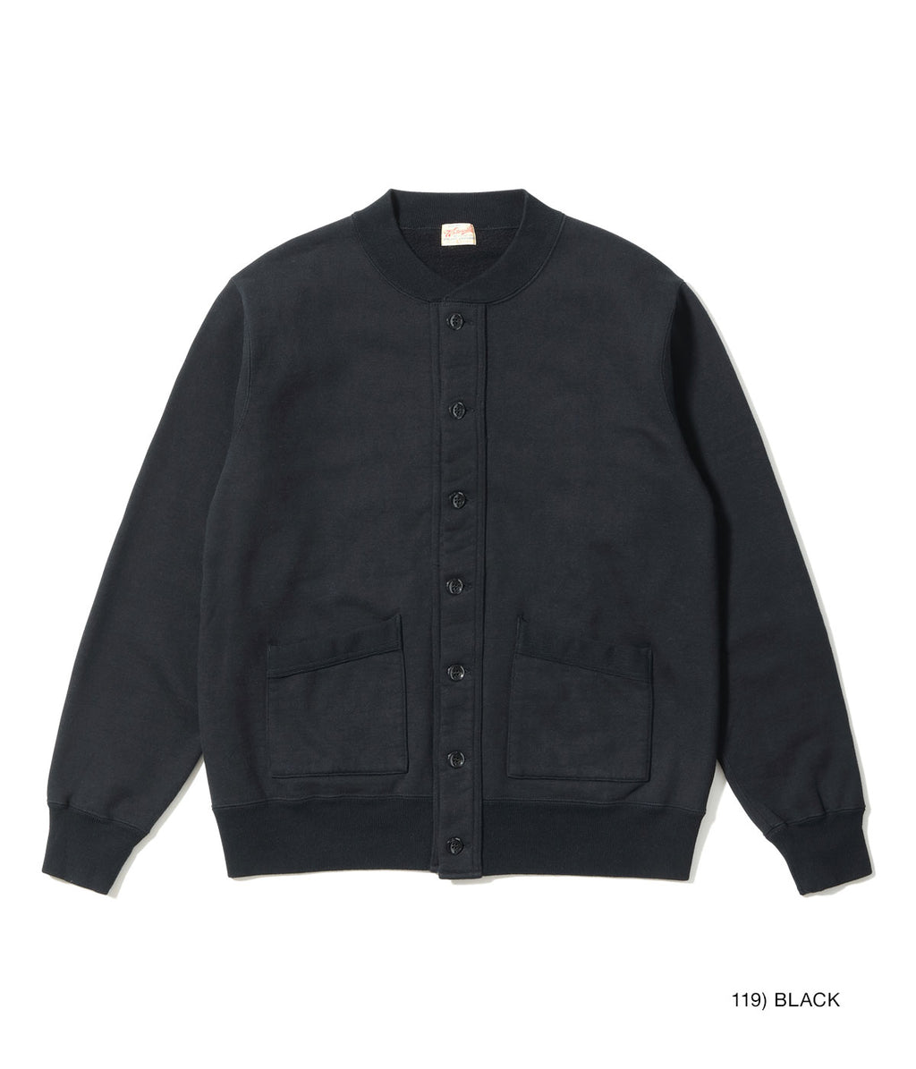 BUTTON FRONT ATHLETIC COAT - BLACK