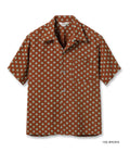 HIGH DENSITY RAYON OPEN SHIRT “POLKA DOT” - BROWN