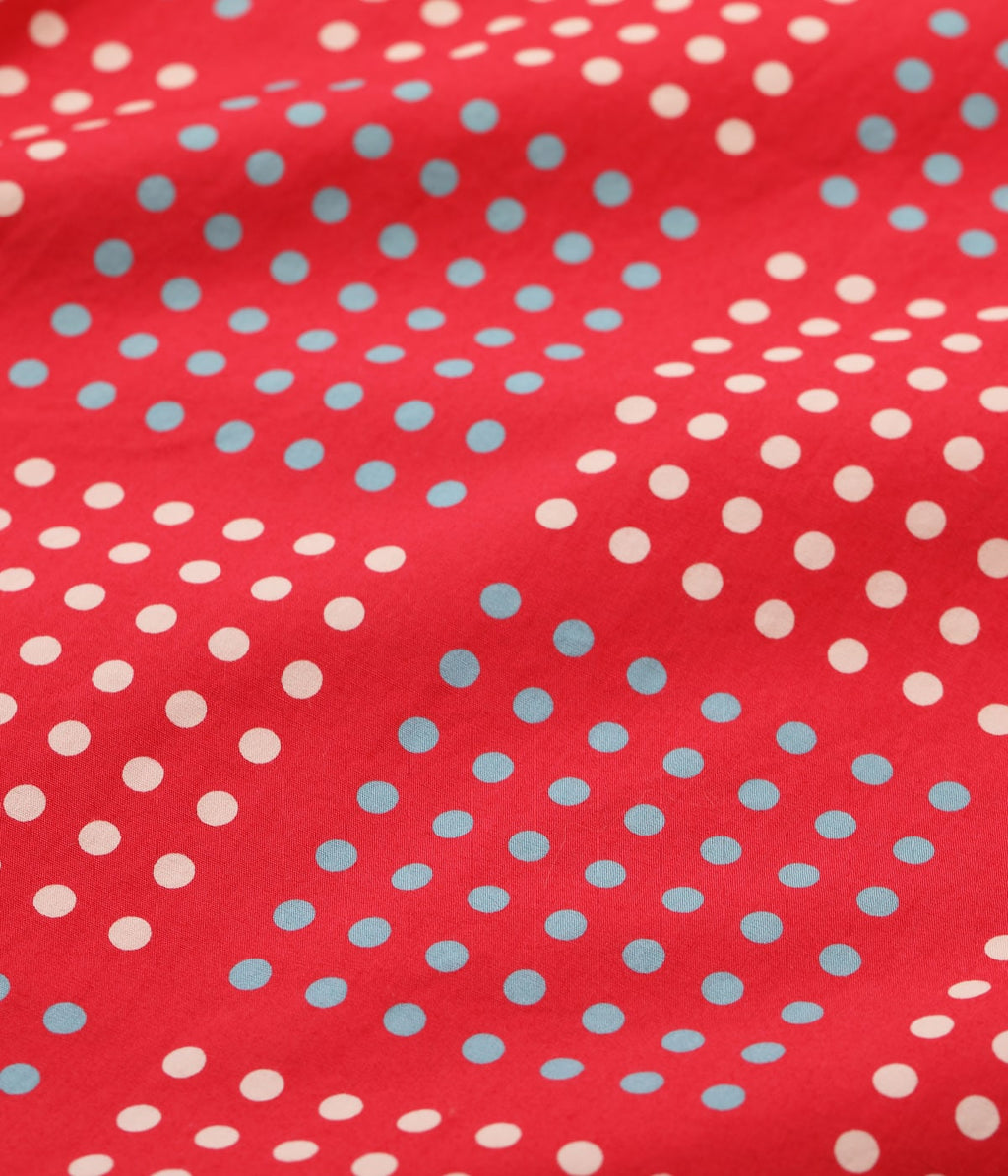 TYPEWRITER COTTON OPEN SHIRT “POLKA DOT”