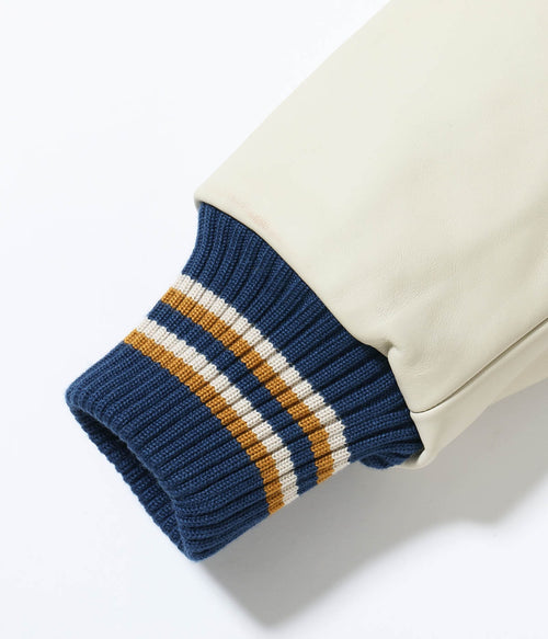30oz. WOOL MELTON AWARD JACKET “POLAR BEAR” (GOLD)