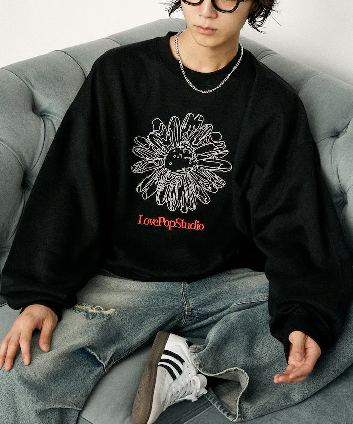 LOVE POP STUDIO FLOWER EMBROIDERY SWEAT【Limited Edition】