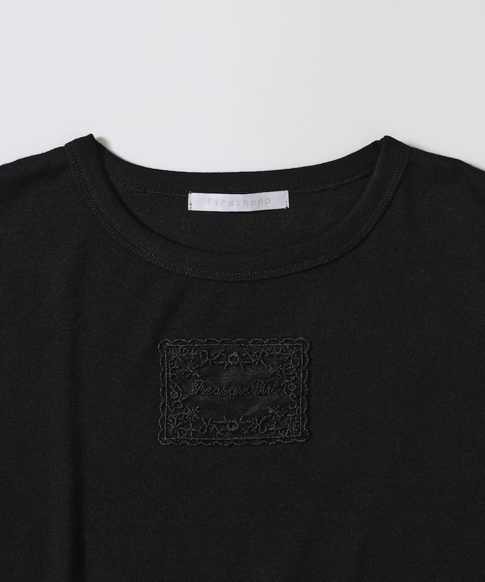 Lace Applique Cotton Modal T-Shirt