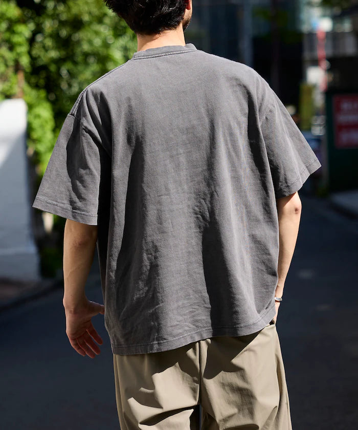 HEAVY WEIGHT/Pigment Dyed Short Sleeve Crew Neck Pocket T-Shirt/10.5 oz