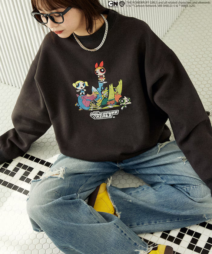 The Powerpuff Girls Front Art Crew Neck Sweatshirt Limited Edition