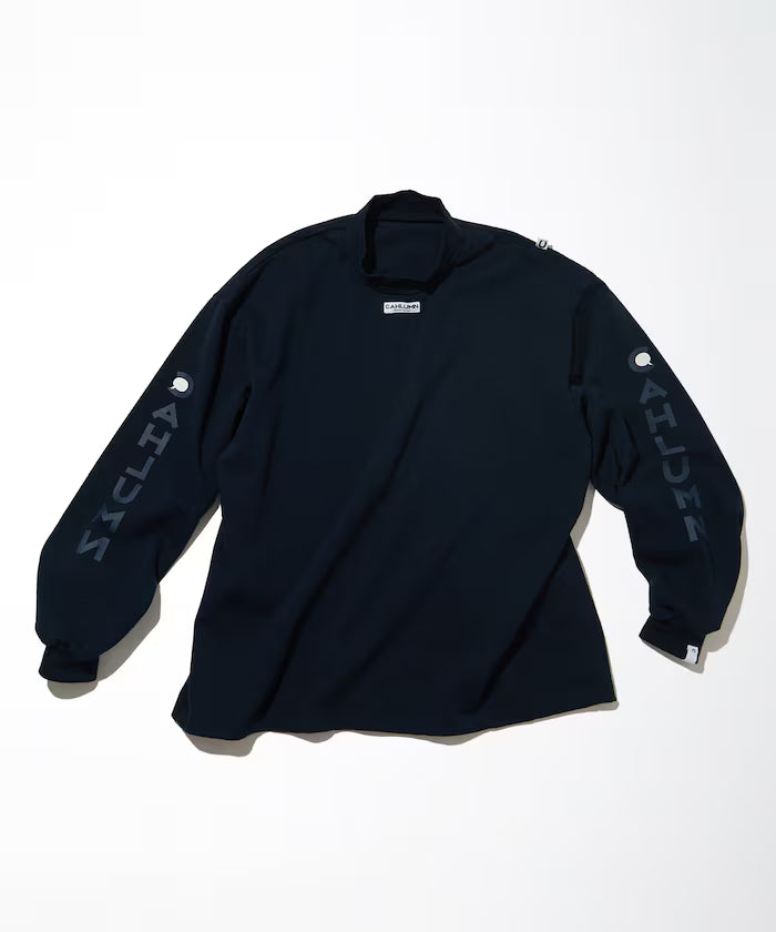 Heavy weight Jersey Mock Neck L/S Print Tee