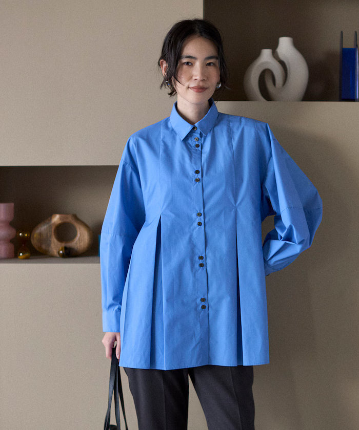 Box Stacked Balloon Sleeve Long Sleeve Shirt