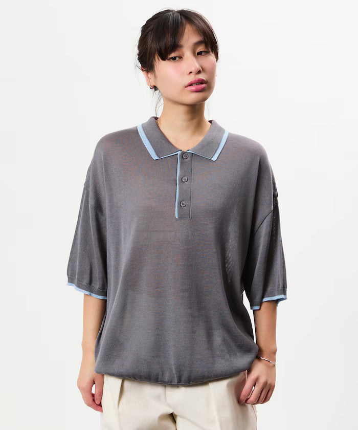 Limited Release Relaxed Fit Color Block Knit Polo Shirt