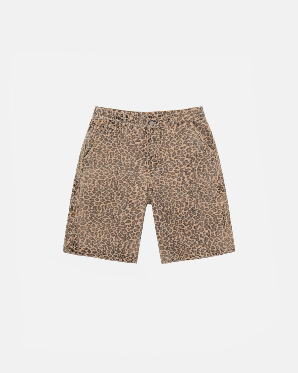 DENIM WORK SHORT - Leopard