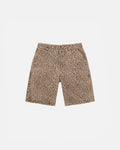DENIM WORK SHORT - Leopard