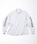 Heavy weight Jersey Mock Neck L/S Print Tee - White