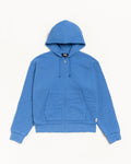 DOUBLE LAYER WAFFLE ZIP HOODIE - Blue