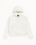 DOUBLE LAYER WAFFLE ZIP HOODIE - Off White