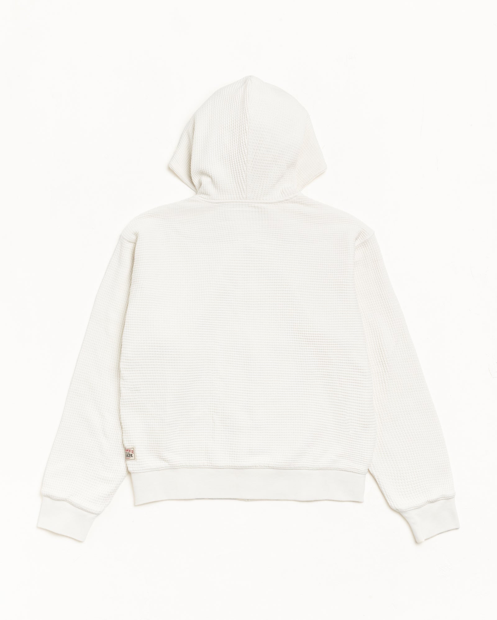 DOUBLE LAYER WAFFLE ZIP HOODIE