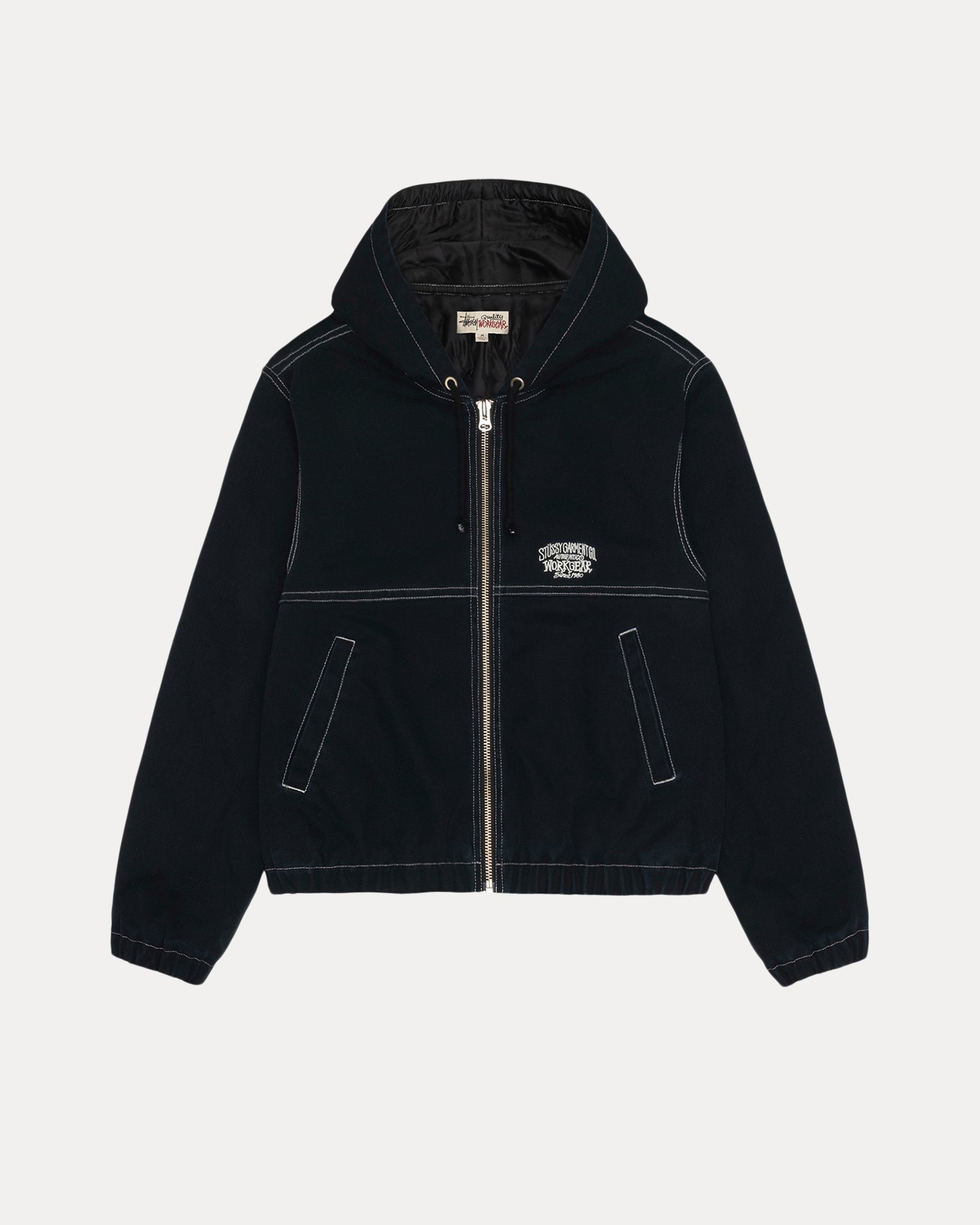 WORK JACKET CONTRAST STITCH - Black