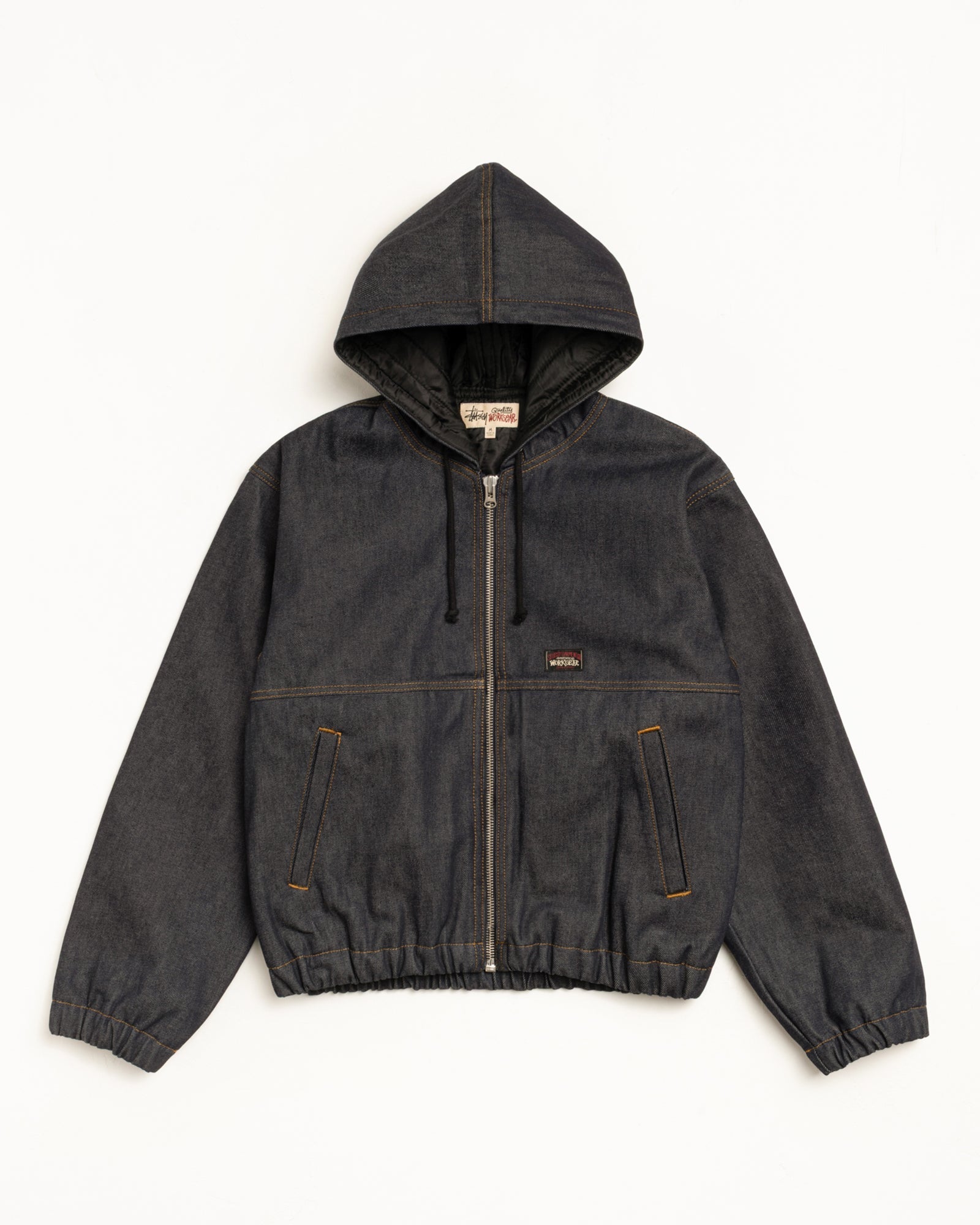 INSULATED WORK JACKET RAW DENIM - Indigo