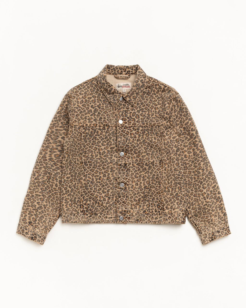 DENIM TRUCKER JACKET - Leopard