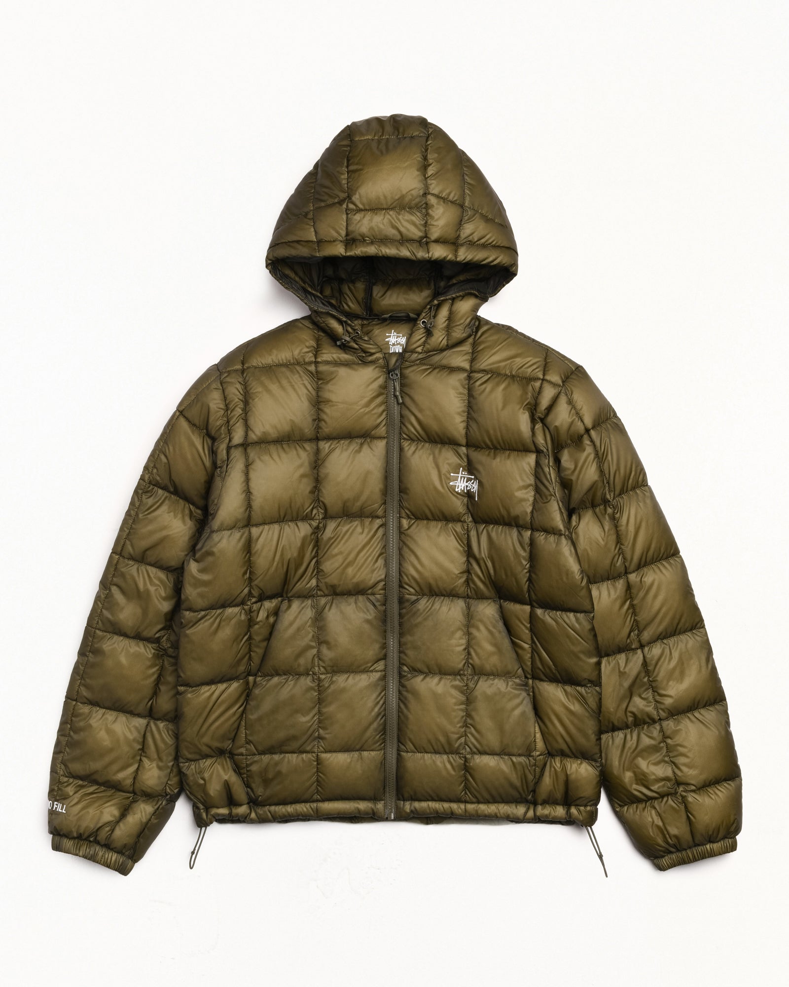 MIDWEIGHT HOODED PUFFER - Olive