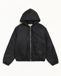 WAXED COTTON WORK JACKET - Black