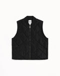 THERMAL LINED QUILTED VEST - Black