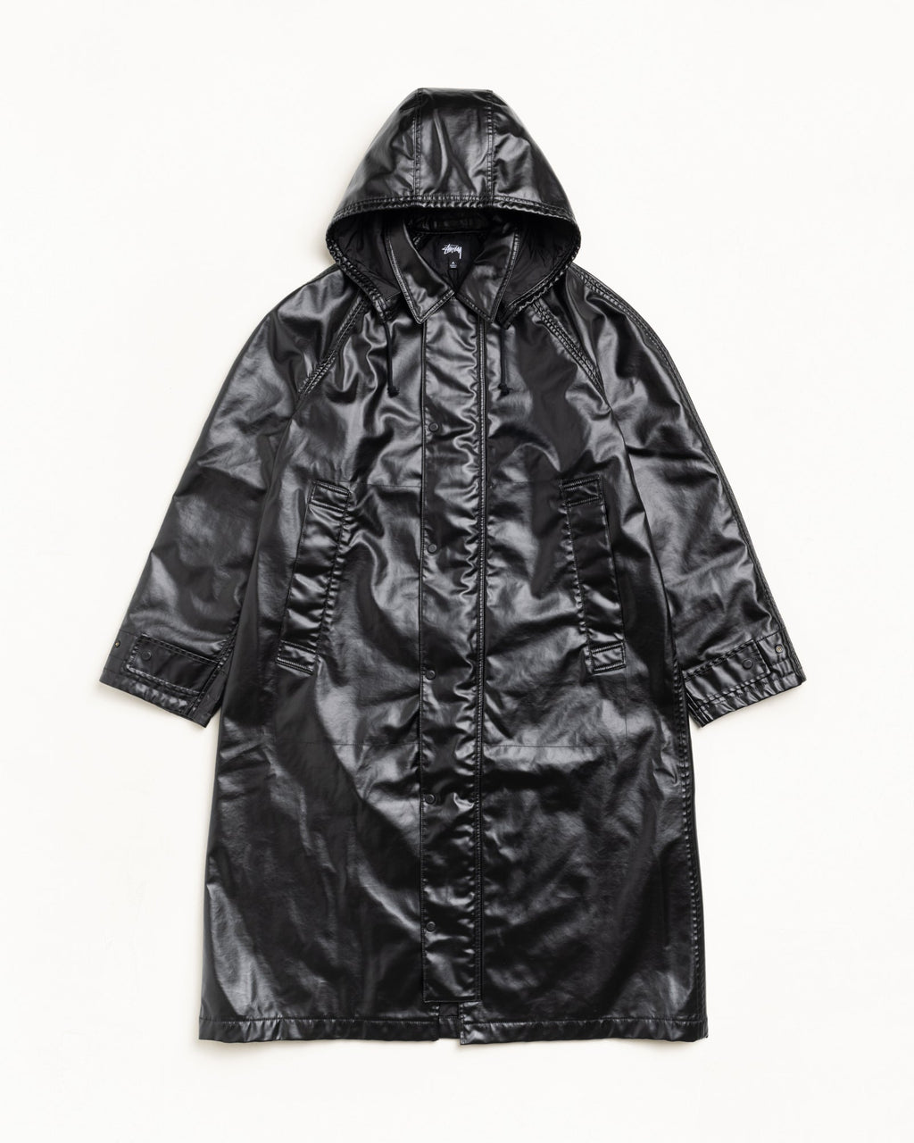 COATED FIELD COAT - Black