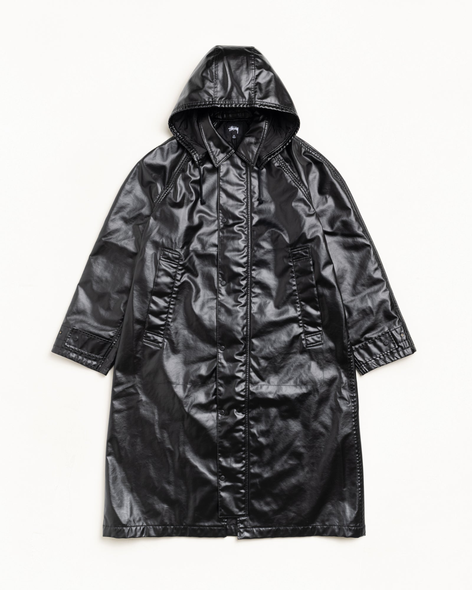 COATED FIELD COAT - Black