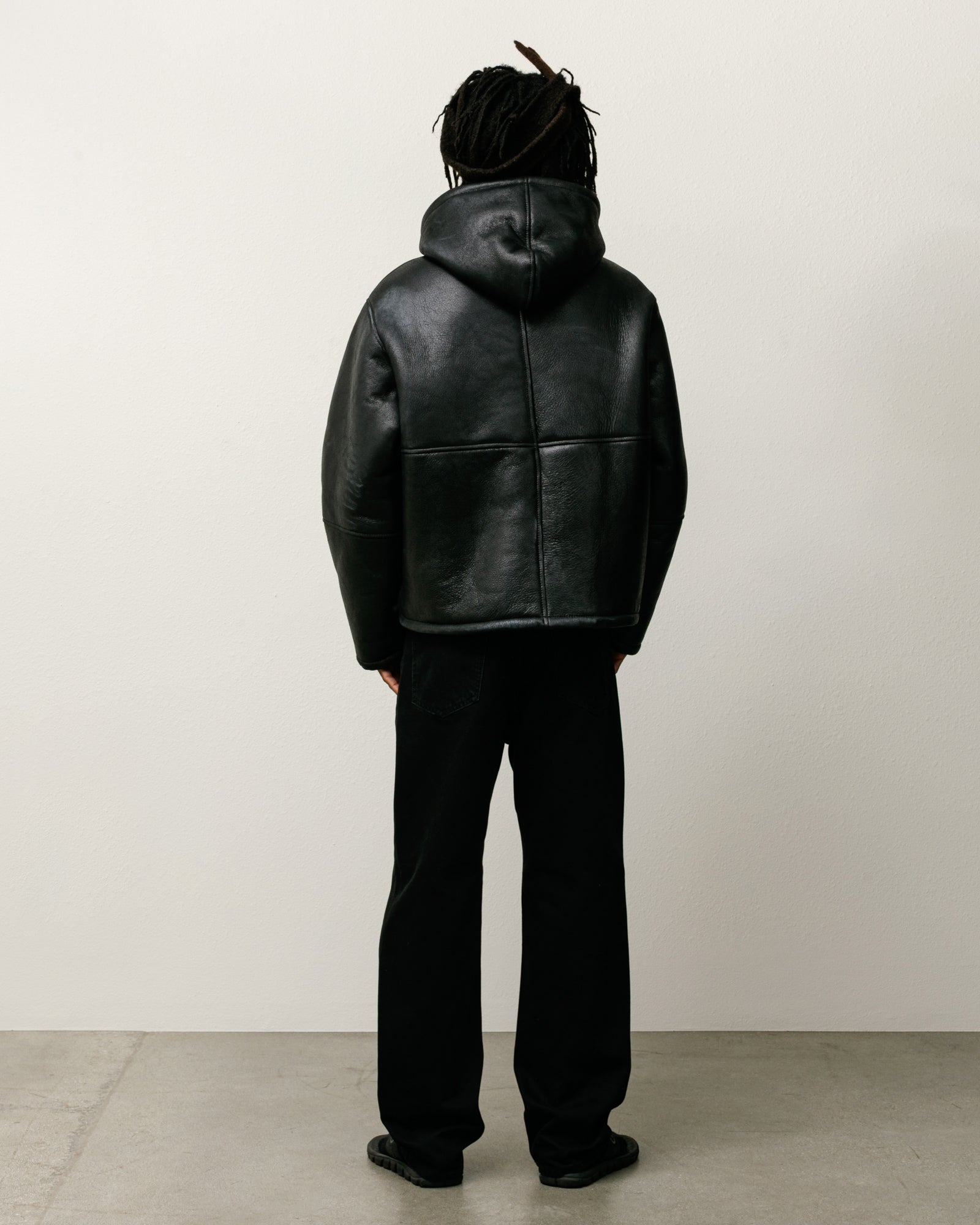 SHEARLING HOODED JACKET