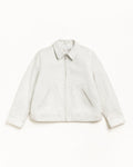 GARAGE JACKET CRACKED LEATHER - White