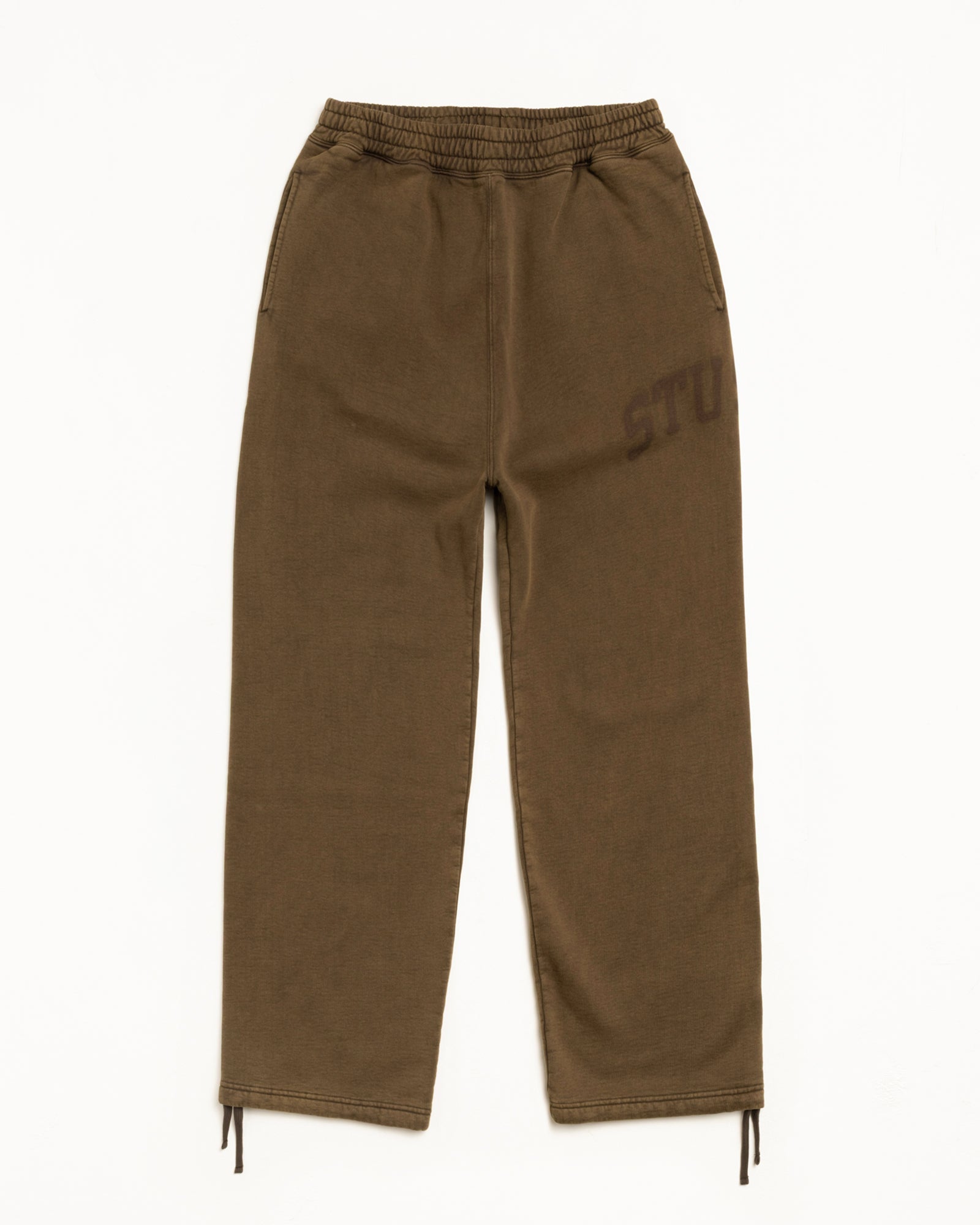 FADED GRAPHIC FLEECE PANT - Olive
