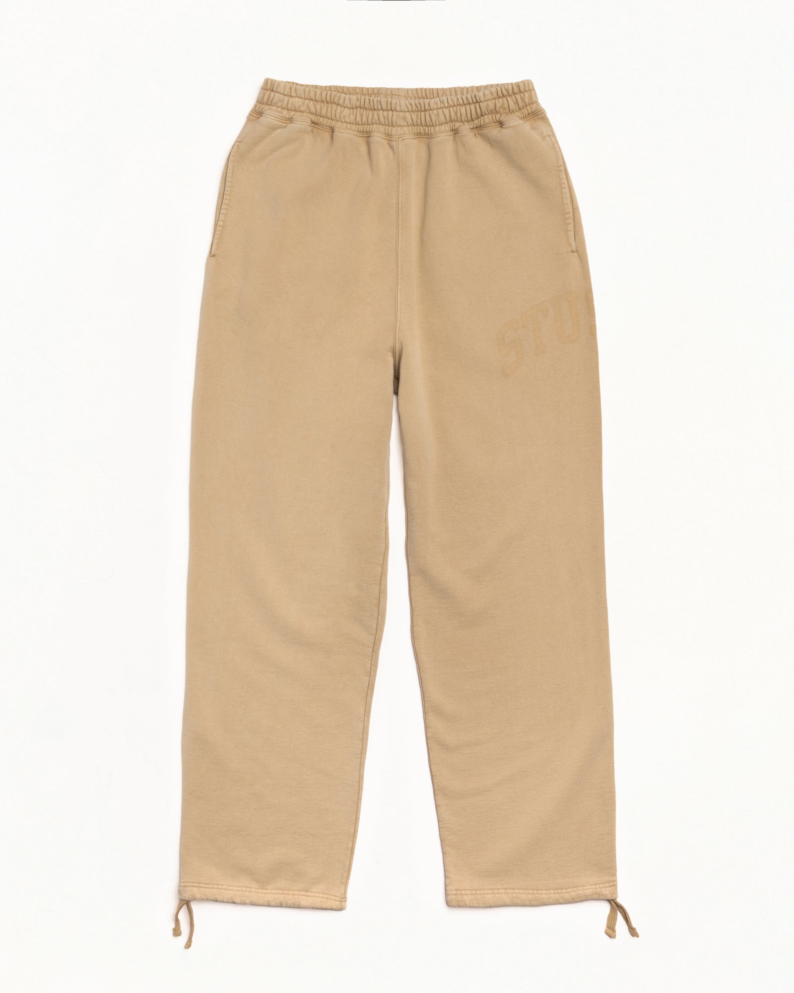 FADED GRAPHIC FLEECE PANT - Washed Beige