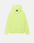 HOODED ZIP SWEATER - Faded Lime