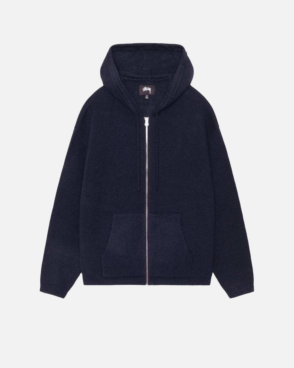HOODED ZIP SWEATER - Navy