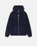HOODED ZIP SWEATER - Navy