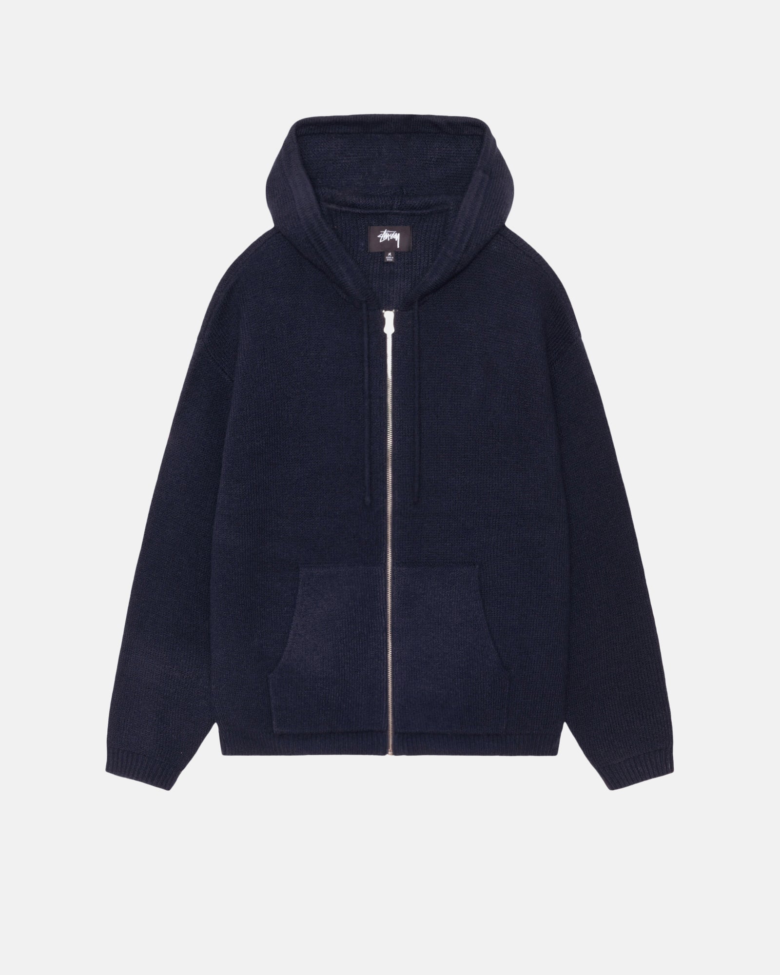 HOODED ZIP SWEATER - Navy