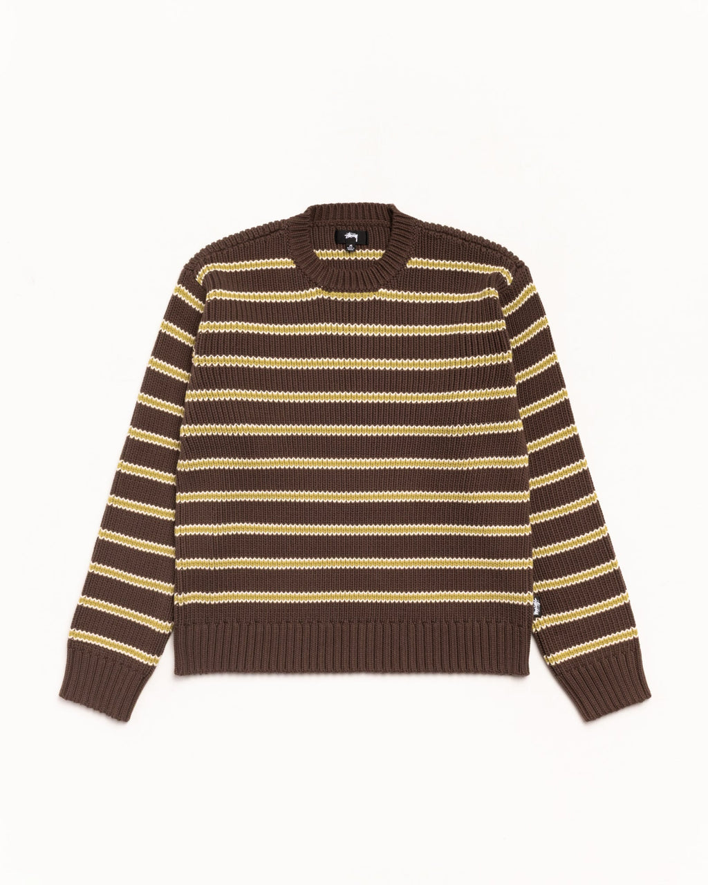 CHUNKY COTTON STRIPE SWEATER - Forest